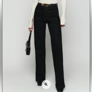 Reformation Alyssa High Rise Jeans - Black - 26